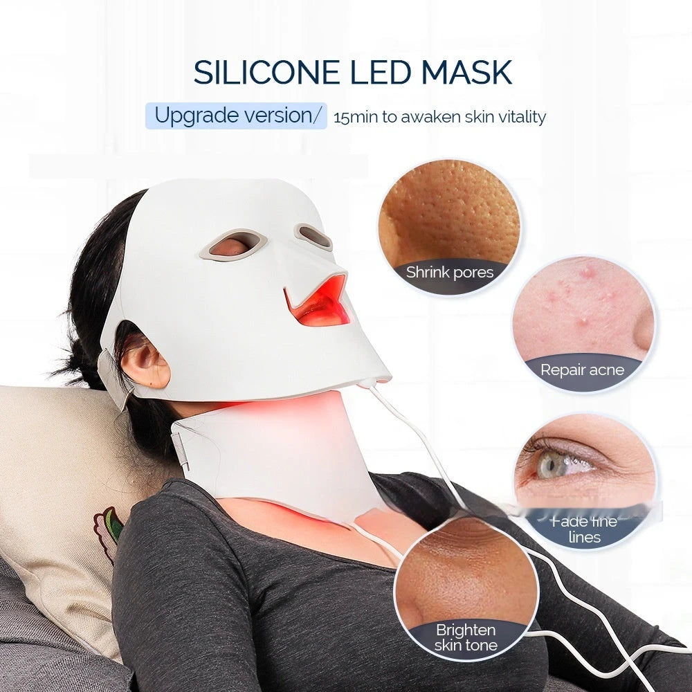 7-Color LED Face Mask for Skin Rejuvenation & Acne Treatment