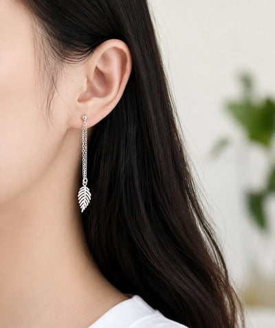 Willow Leaf Drop Earrings